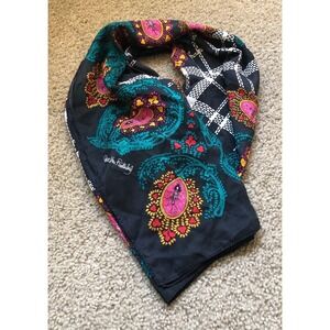 Diane Von Furstenburg 100% Silk Square Scarf